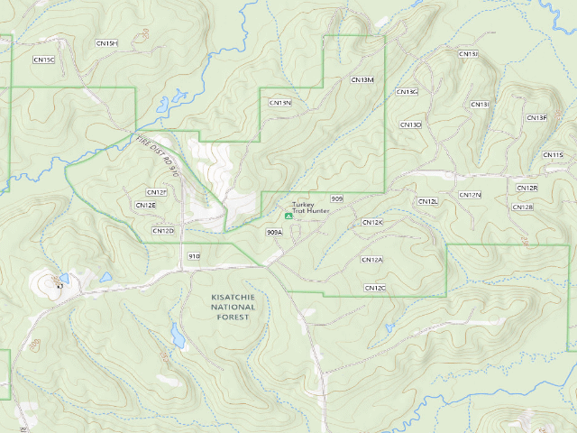 USGS topographic map of Turkey Trot Hunter