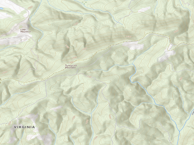 USGS topographic map of Turkeycock Mountain WMA