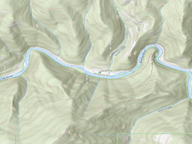 USGS topographic map of Turner Flat Campground