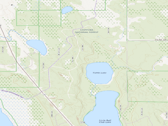 USGS topographic map of Turtle Lake (M115)
