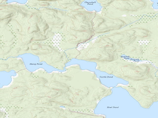 USGS topographic map of Turtle Pond Site 1 (Saint Regis Canoe Area)