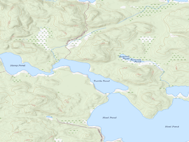 USGS topographic map of Turtle Pond Site 2 (Saint Regis Canoe Area)