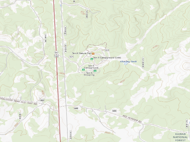 USGS topographic map of Tusayan Montane Cg