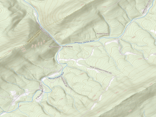 USGS topographic map of Tuscarora State Forest roadside campsite 050