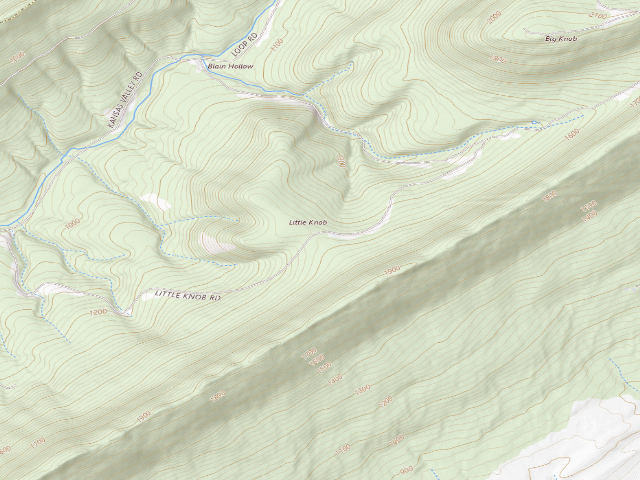 USGS topographic map of Tuscarora State Forest roadside campsite 053