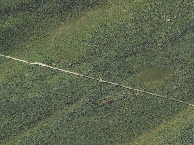 Aerial image of Tuscarora State Forest roadside campsite 075