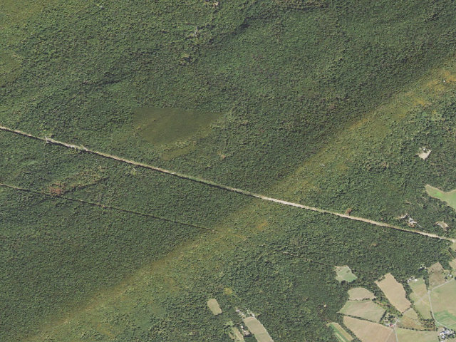 Aerial image of Tuscarora State Forest roadside campsite 089