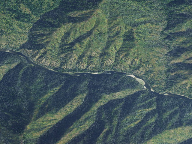 Aerial image of Twenty-five Mile Bar Campground