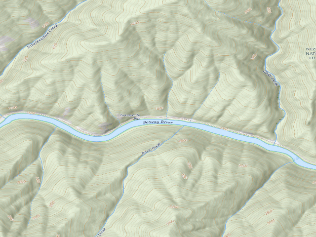 USGS topographic map of Twenty Mile Bar