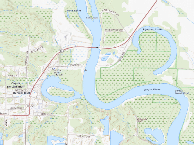 USGS topographic map of Twin City Park Camping Area