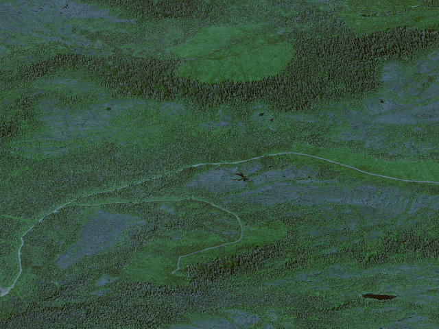 Aerial image of Twin Creek Shelter (Mitkof Island)