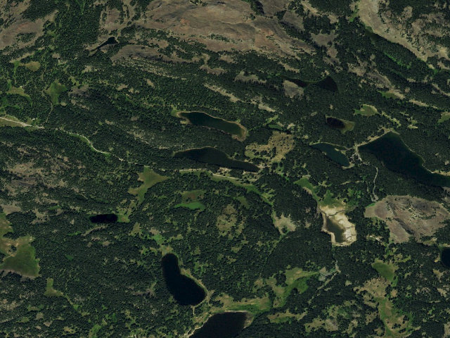 Aerial image of Twin Lake Dispersed Camping Area
