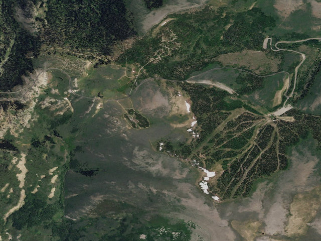 Aerial image of Twin Lakes Campground