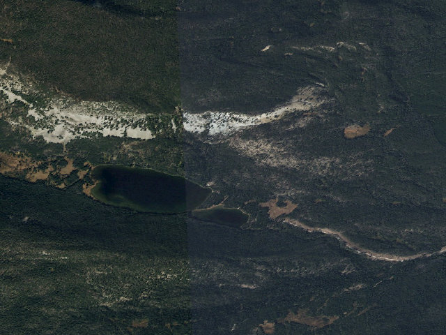 Aerial image of Twin Lakes Campground