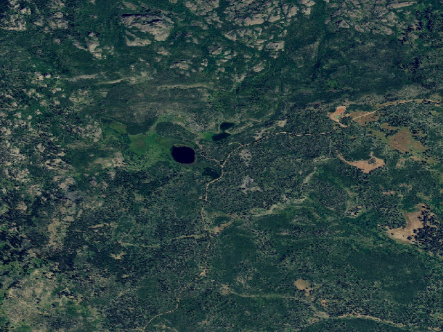 Aerial image of Twin Lakes Campground