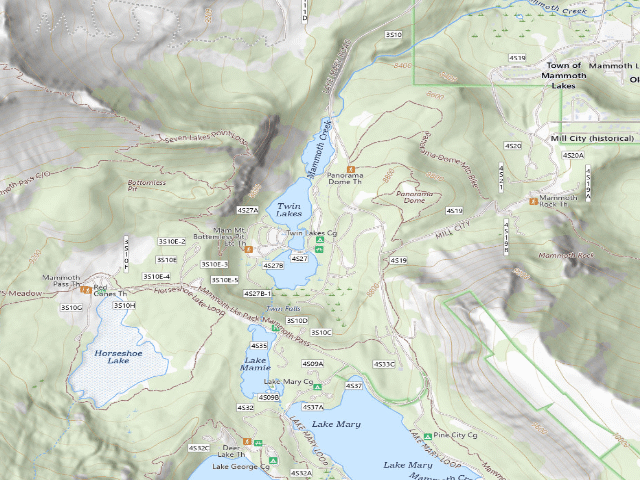 USGS topographic map of Twin Lakes Cg
