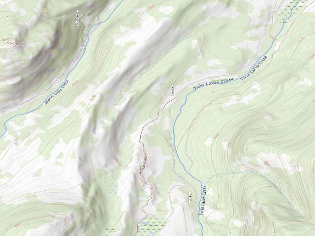 USGS topographic map of Twin Lakes Creek Rd-002