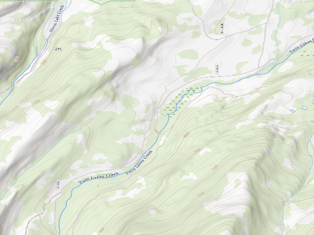USGS topographic map of Twin Lakes Creek Rd-004
