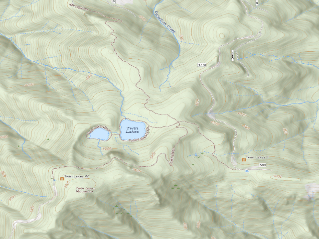USGS topographic map of Twin Lakes