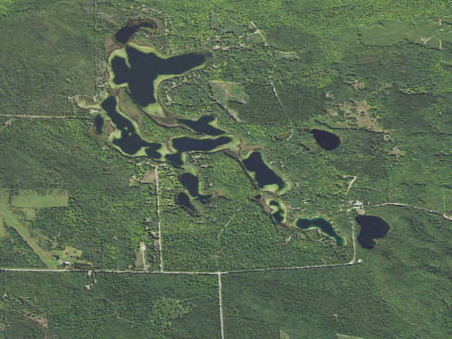 Aerial image of Twin Lakes State Forest Campground