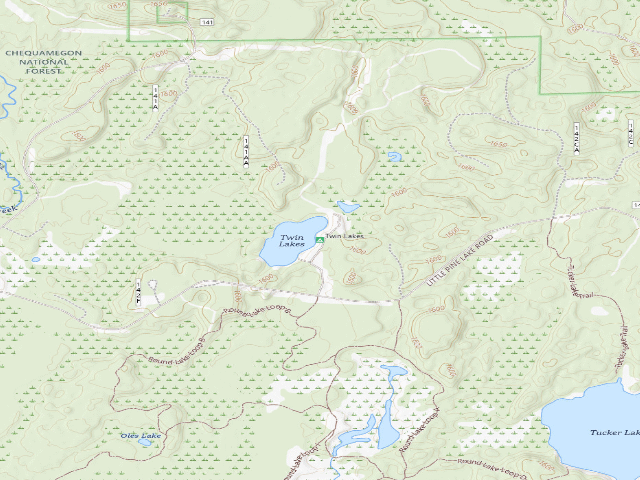 USGS topographic map of Twin Lakes