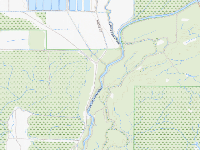 USGS topographic map of Twin Oaks WMA camp site 2