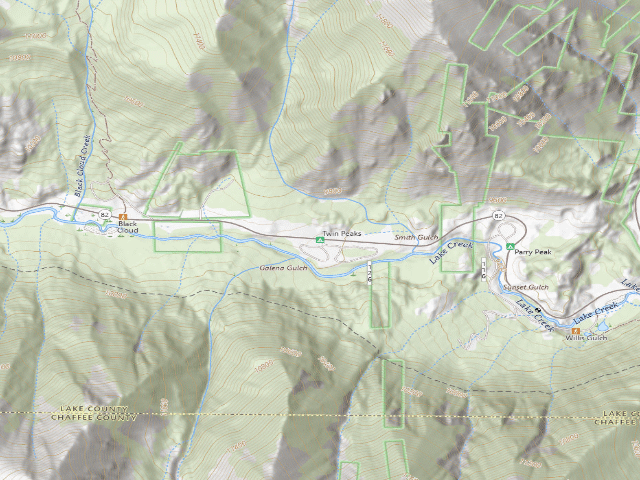 USGS topographic map of Twin Peaks