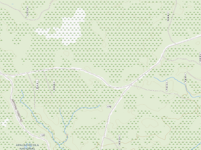 USGS topographic map of Twin Poles Hunt Camp