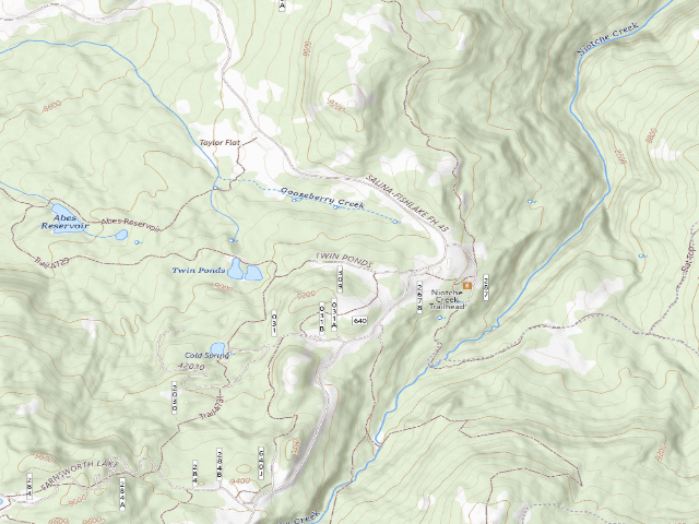 USGS topographic map of Twin Ponds CUA Dispersed