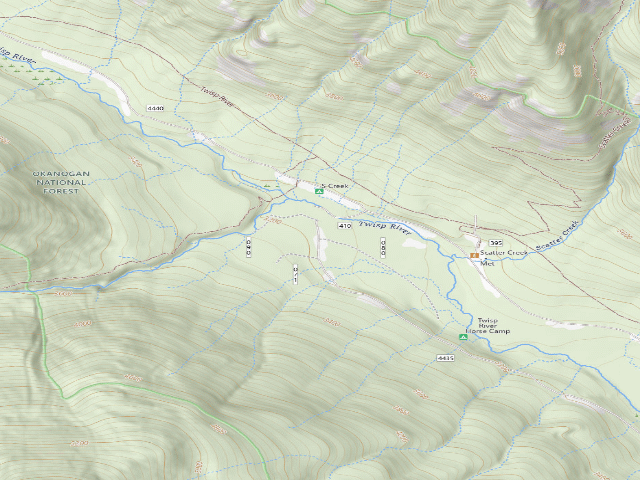 USGS topographic map of Twisp River Horse Camp