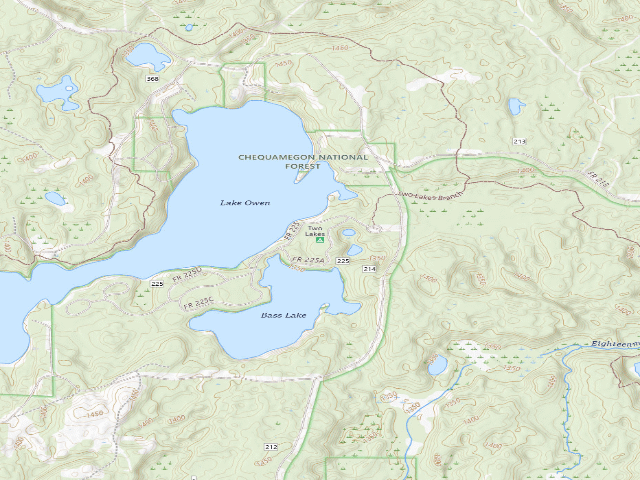 USGS topographic map of Two Lakes