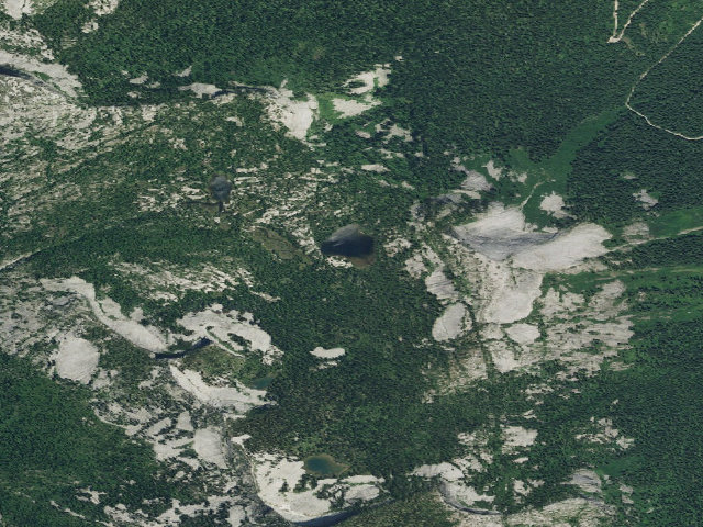 Aerial image of Two Mouth Lakes (Upper)