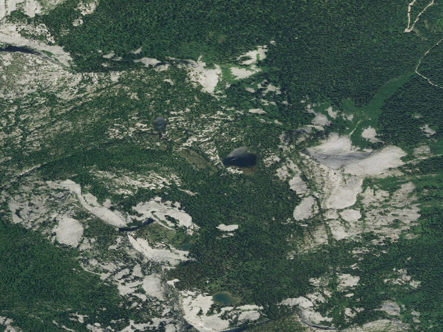 Aerial image of Two Mouth Lakes (Upper)