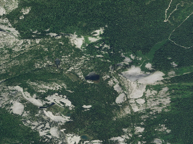 Aerial image of Two Mouth Lakes (Upper)