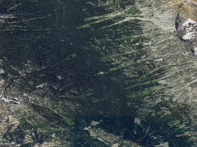 Aerial image of Two Pan Campground