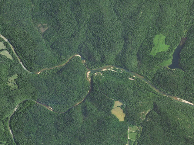Aerial image of Two Rivers Campground