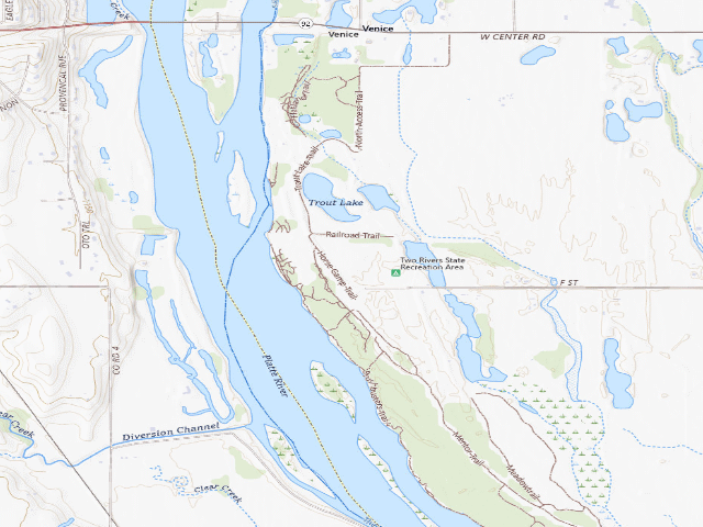 USGS topographic map of Two Rivers SRA
