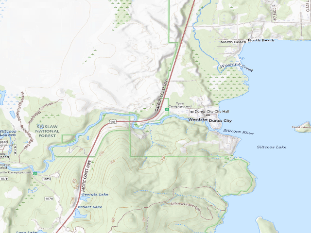 USGS topographic map of Tyee Campground