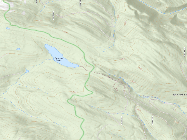 USGS topographic map of Uhler Creek 01