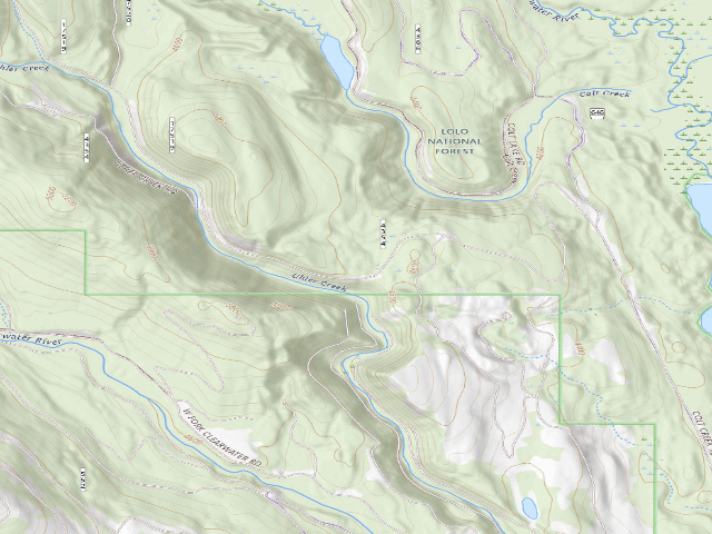 USGS topographic map of Uhler Creek 03