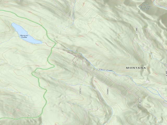 USGS topographic map of Uhler Creek 05