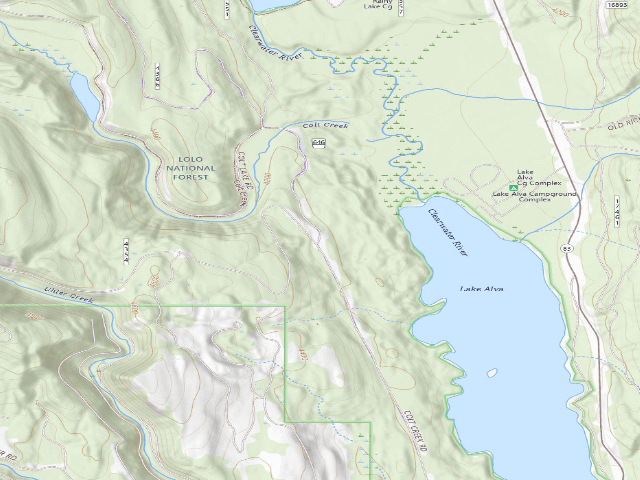 USGS topographic map of Uhler Creek 06