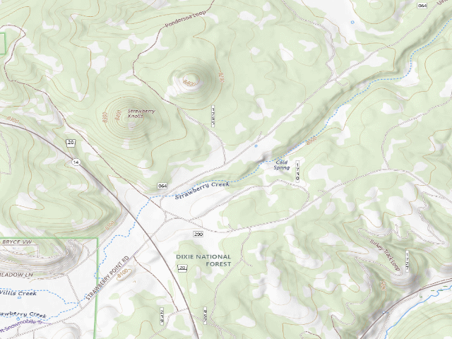USGS topographic map of Uinta Flat Designated Dispersed Camping Area
