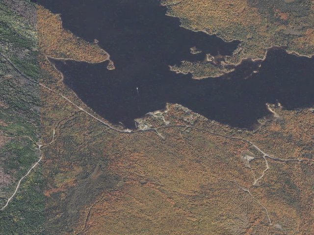 Aerial image of Umbagog Lake State Park (base camp)