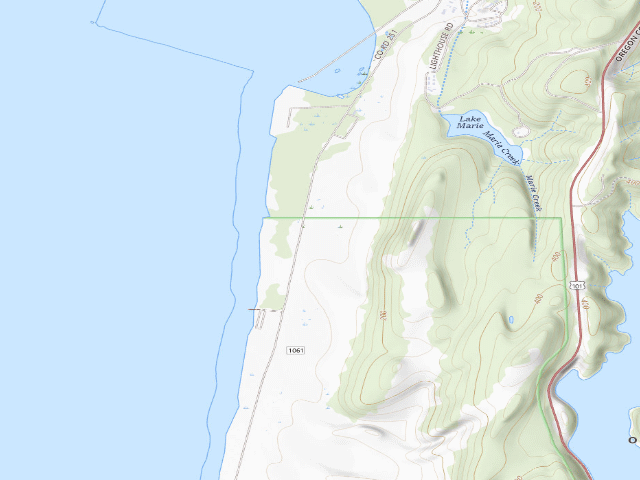 USGS topographic map of Umpqua Sand Camping site 31