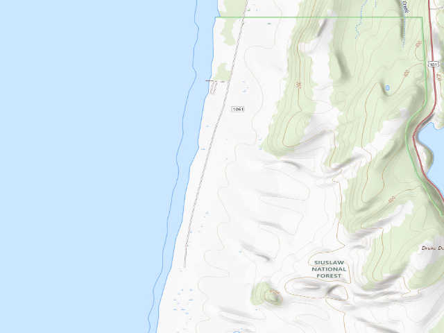 USGS topographic map of Umpqua Sand Camping site 41