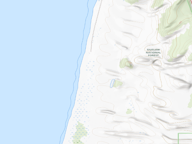 USGS topographic map of Umpqua Sand Camping site 49