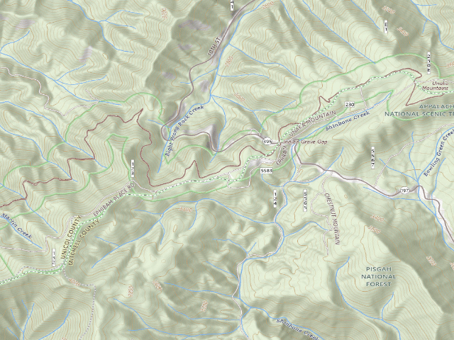 USGS topographic map of Unicoi County