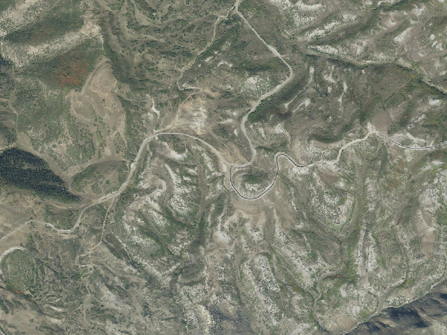 Aerial image of Unicorn Ridge Dispersed Campground