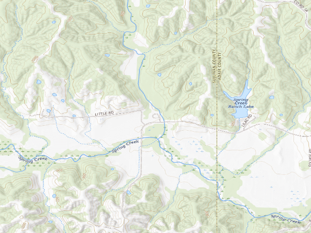 USGS topographic map of Union Ridge Conservation Area